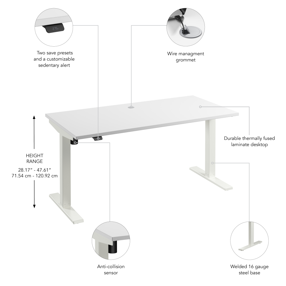 Move 40 Series 60W x 30D Electric Height Adjustable Standing Desk