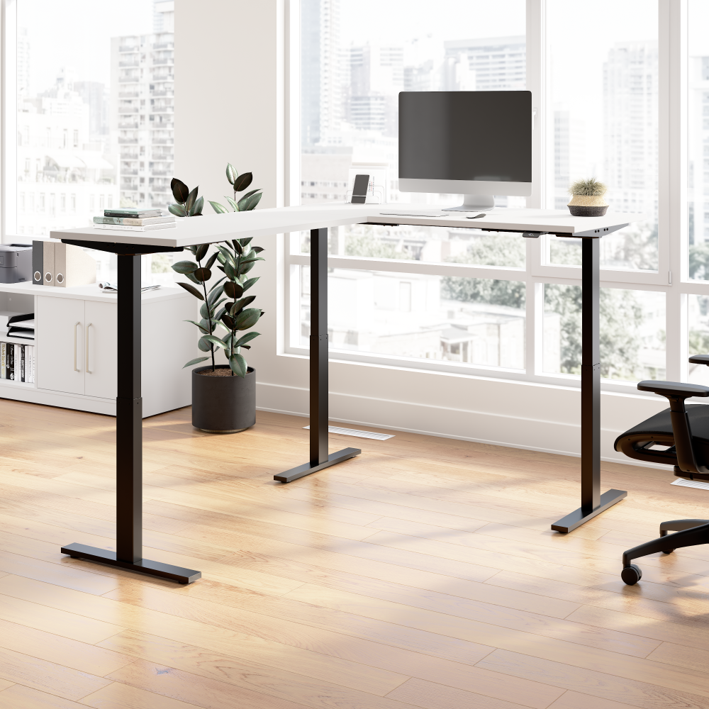Move 60 Series 60W Height Adjustable L Shaped Standing Desk