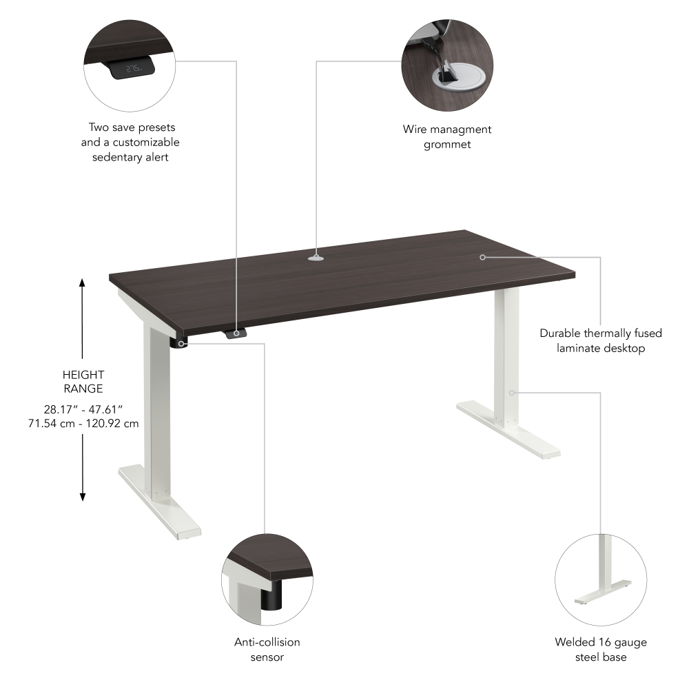 Move 40 Series 60W x 30D Electric Height Adjustable Standing Desk