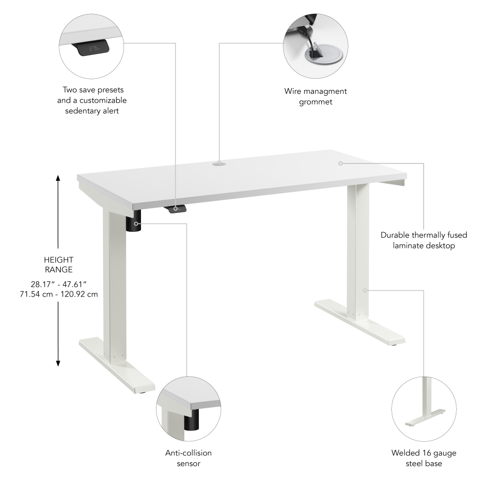 Move 40 Series 48W x 24D Electric Height Adjustable Standing Desk