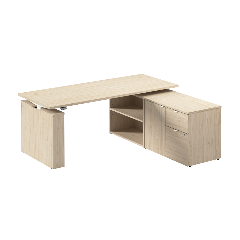 Stratus 72W x 30D Electric Height Adjustable Standing Desk with Storage