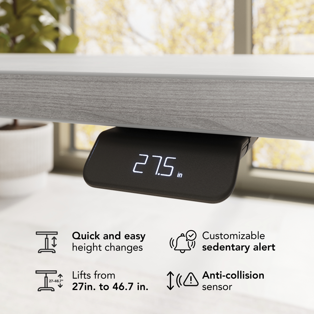 Stratus 60W x 30D Electric Height Adjustable Standing Desk with Drawers