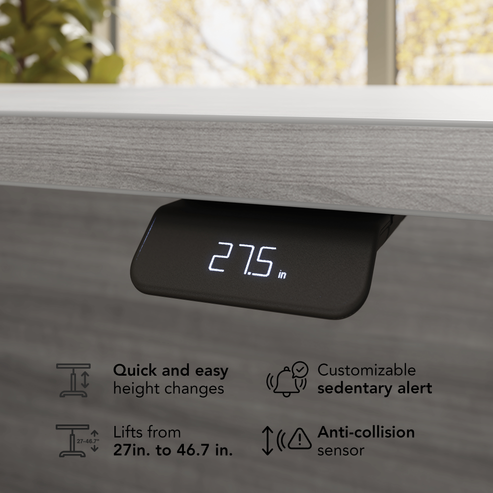 Stratus 60W x 30D Electric Standing Desk with Drawers and Modesty Panel