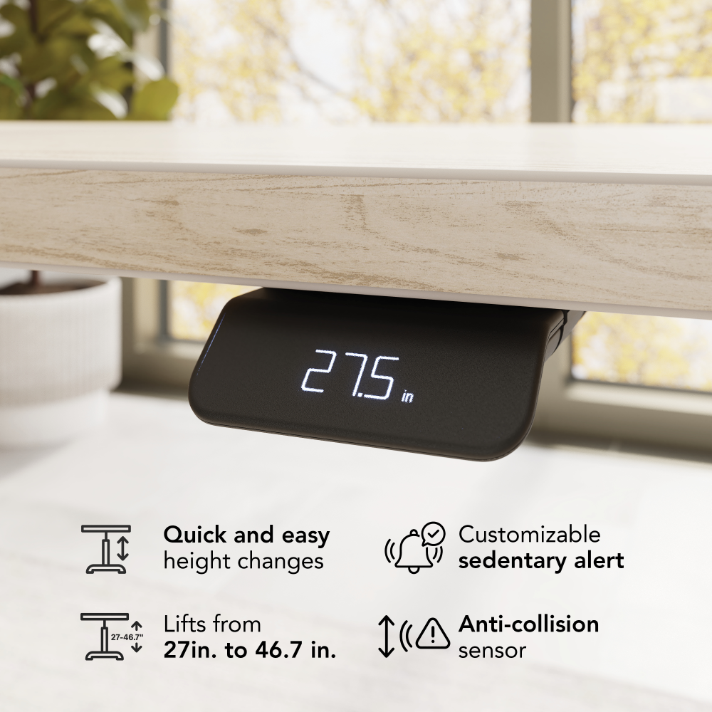 Stratus 60W x 30D Electric Height Adjustable Standing Desk with Drawers